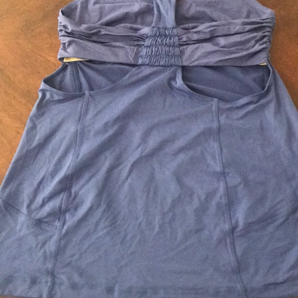 Lululemon top with build in bra purple Sz 10